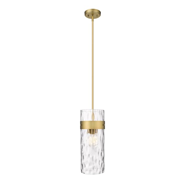 Z-Lite Fontaine 3 Light Pendant, Rubbed Brass & Clear 3035P9-RB - main